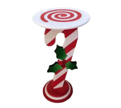 Super cute Candy Cane table, Christmas table, Candy cane end table by Art69 - £276.62 GBP