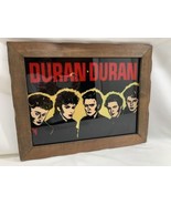 RETRO Duran Duran Picture Mirror Glass Wood Frame 80s Rock Carnival Fair... - $59.39