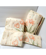 Stevens Floral Tulips New No Packaging Coral Orange 4 Pc Full Sz Sheet S... - $46.48