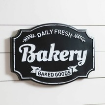 Bakery Sign in Black Tin-vintage finish - £30.36 GBP