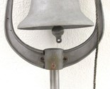 Antique 13&quot; Cast Aluminum Classic Farm Bell with Original Rope and Pull ... - $226.71
