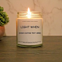 Light When Customized Text Candle | Anniversary Gift For Husband Or Wife | - £19.27 GBP