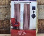 Heather Curtains Loop Top Panel PAIR 108&quot; x 84&quot; Lined - New - FREE SHIPPING - $36.60