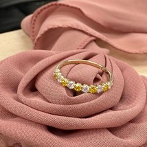 0.50 TCW Round Brilliant Cut Lab Grown Diamond Wedding Band 14k Yellow Gold - $398.47