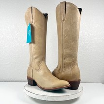Lane PLAIN JANE Tan Cowboy Boots Womens Sz 7.5 Western Soft Leather Zipper Tall - £151.66 GBP