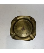 Glacier Park Arts &amp; Crafts Hammered Brass Ashtray C1920 - £25.66 GBP