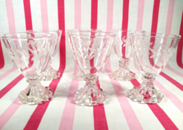 Lovely 1950&#39;s Anchor Hocking Laurel Leaf 6pc Boopie Base Etched Cocktail... - £21.79 GBP