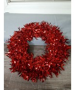 Christmas Tinsel Christmas Wreath Red . New. Christmas House - £16.46 GBP
