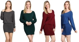 M-Rena Scoop Neck Seamless Blouson Mini Dress. One Size - £28.71 GBP