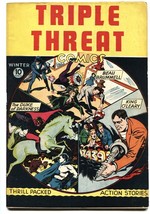 Triple Threat Comics #1 1945-Esoteric Golden-Age-Sci-Fi-Superhero - £287.70 GBP