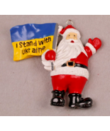 Santa Ornament I Stand with Ukraine Flag New - $290.07 MXN
