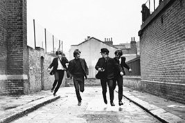 The Beatles A Hard Day&#39;s Night running down Liverpool back street 18x24 Poster - £19.83 GBP