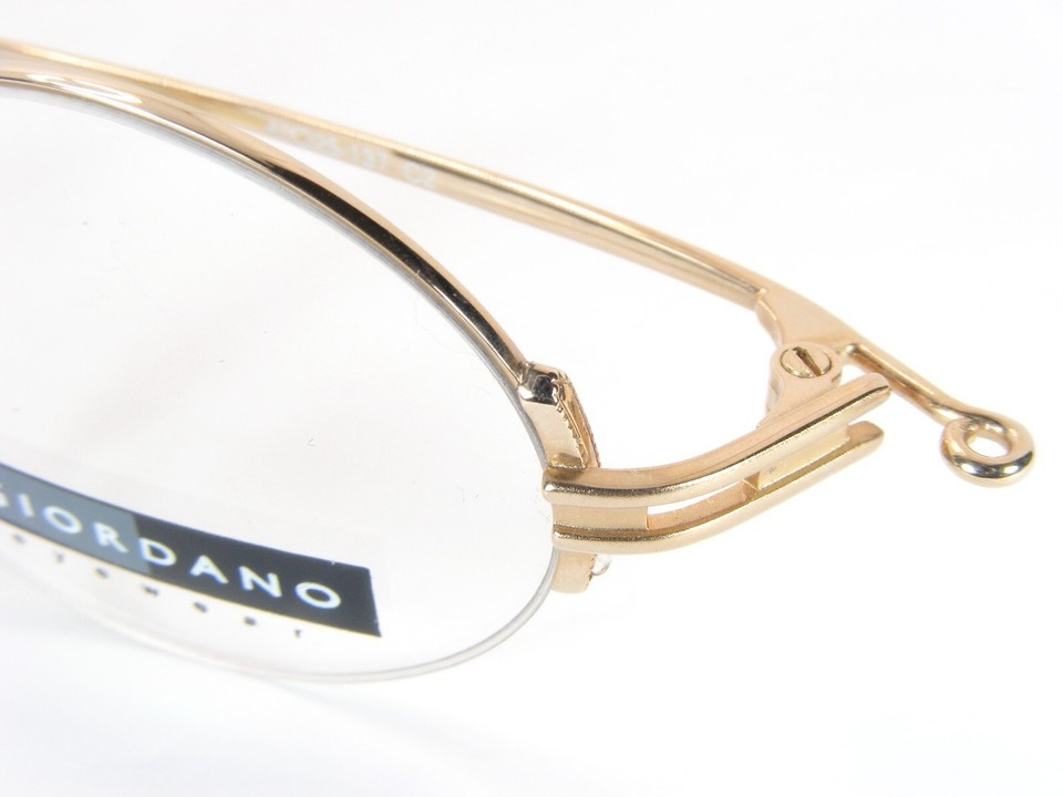 Vintage GIORDANO GA179 C2 Gold UNIQUE RARE EYEGLASSES GLASSES FRAME 40-35-137mm Item image 5