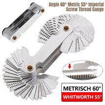 Orysin 51PC Screw Thread Pitch Gauge Set Metric &amp; Imperial Blade Tool fo... - $14.99