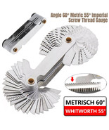 Orysin 51PC Screw Thread Pitch Gauge Set Metric &amp; Imperial Blade Tool fo... - $276.24 MXN