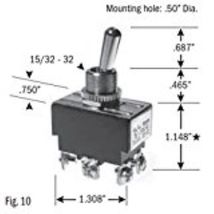 2 pack ss208b-bg selecta switch ss208bbg toggle switch, dpdt, (on)-off, 15 amp # - £45.56 GBP