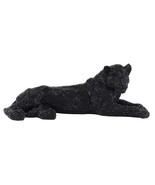 Large Black Polystone Resting Panther 26&quot; X 10&quot; 26 X 12 9 Glam Resin - $183.14