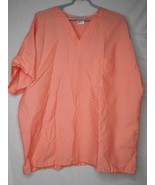 White Swan Orange Sz XL Scrub Top Medical Uniform - $194.65 MXN