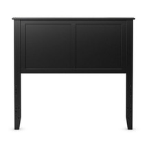 Solid Wood Flat Panel Headboard for Twin-size Bed-Black - £141.10 GBP