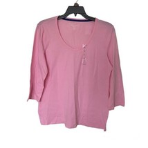 Nautica Intimates Sleepwear Pink PJ Shirt Top Long Sleeve Light Pink Size XL New - £9.17 GBP
