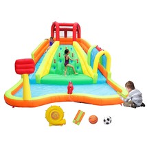 Inflatable Water Slide Adventure Water Park Game Center With Arched Water Gun Sp - £431.58 GBP