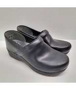 Dansko XP 2.0 Clogs Women Size 10.5 - 11 EU 41 Black Leather Slip On Nur... - $44.45