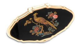 VINTAGE LIPSTICK HOLDER MAKEUP MIROR ENAMELED GOLD COMPACT MADE IN ENGLAND - $19.79