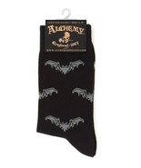 Alchemy Gothic Black Gray Vampire Bat Graphic Crew Socks Fun Goth SOX003... - $11.95