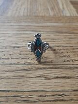 Silver Tone Turquoise Color Ring, Size 11, Vintage  - $464.80 MXN Silver Tone Turquoise Color Ring, Size 11, Vintage  - $464.80 MXN