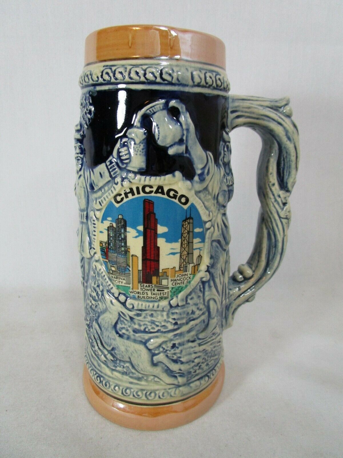 Primary image for Vintage Chicago Landmarks Beer Stein Sears Tower John Hancock Center Marina City