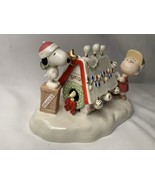 Lenox Musical Figurine Snoopy&#39;s Christmas Celebration w/24K Gold Accents... - $138.60