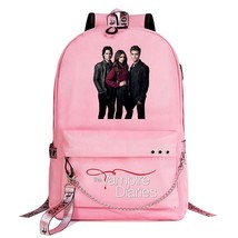 The Vampire Diaries Backpack Students School Bag Women Men Causal Travel Laptop  - £64.23 GBP