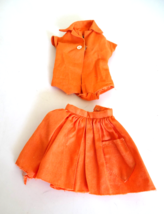 Vintage 1962-63 Tagged Barbie Orange Gathered Skirt &amp; Blouse - £14.88 GBP