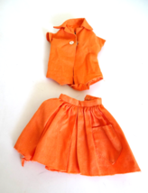 Vintage 1962-63 Tagged Barbie Orange Gathered Skirt &amp; Blouse - £14.85 GBP