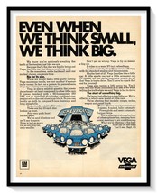 1970 Chevrolet Vega Print Ad Vintage Magazine GM Car Advertisement Art - $9.70