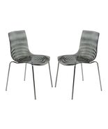 LeisureMod Clear Acrylic Lucite Dining Chair with Metal Legs Accent Side... - $140.02+