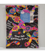 Vintage American Greetings Forget Me Not Gift Wrap Time For Birthday Fun! - $248.68 MXN