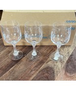 Princess House Bordeaux HERITAGE Etched Clear 7” Wine Glasses Set/3 Exqu... - $33.09 CAD