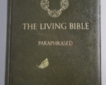 Vintage The Living Bible Paraphrased 1972 Tyndale House Green Padded Har... - £9.44 GBP
