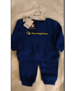 Champion Infant 6-9 Months Boys 2 Piece Set Blue Longsleeve Sweatshirt &amp;... - $14.99