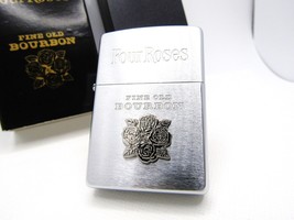 Four Roses Bourbon Whisky Metal Zippo 2001 MIB Rare - £180.08 GBP