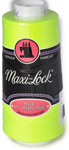 Maxi Lock All Purpose Thread Neon Yellow 3000 YD Cone  MLT-045 - £5.75 GBP