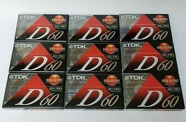 9 TDK Dynamic Cassettes D60 Low Noise High Output IECI/TYPE I Normal Position - £42.53 GBP