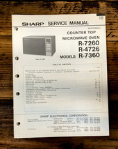 Sharp R-7260 -4726 -7360 Microwave  Service Manual *Original* - $14.47