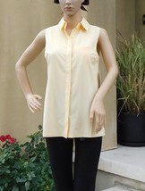 Sleeveless Button Down Shirt by Athleta (Urbanite Tank), XS, yellow, NWT - £43.59 GBP