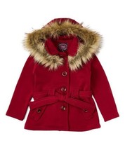 Unik Burgundy Fleece Hooded Jacket Size 2 - £17.72 GBP