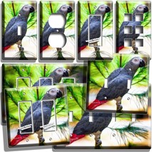 African Grey Red Tail Parrot Light Switch Outlet Wall Plates Pet Shop Room Decor - £13.66 GBP+