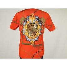 Men Crew T Shirt Makrom Turkey Medallion medusa Lion Floral 1231-426 red Gold image 5