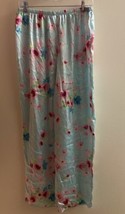 Enchanting Women’s Pajama Bottom Pants L Large Waist 34” 38” New Blue Floral - £5.94 GBP