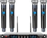 Innopow 4-Channel Wireless Microphone System, Quad Uhf Metal Cordless Mi... - $258.98